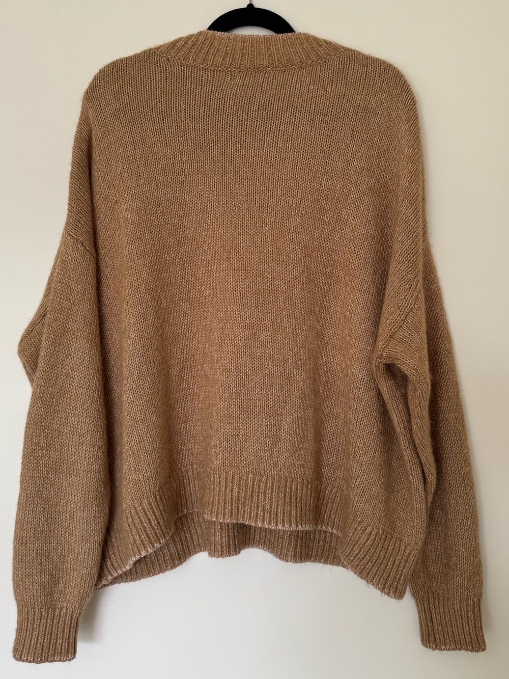NWOT Banana Republic Cotton Blend Knit Mock Neck Tan Sweater Size Large - Picture 2 of 4
